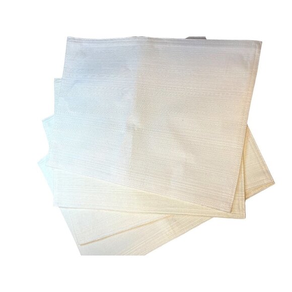 Cream Fabric Textured Placemats Set of Four
